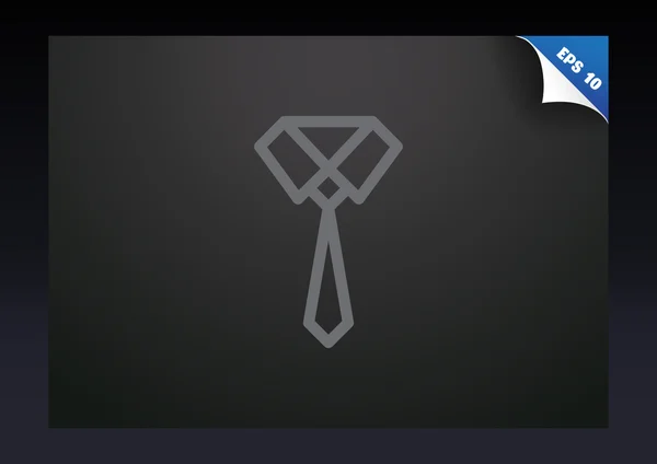 Knotted necktie ícone web simples —  Vetores de Stock