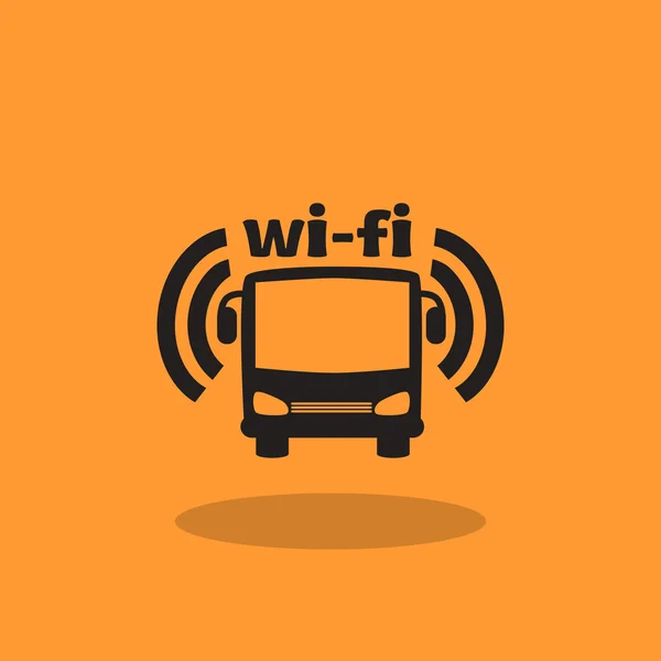 Wi-Fi en el cartel del autobús — Archivo Imágenes Vectoriales