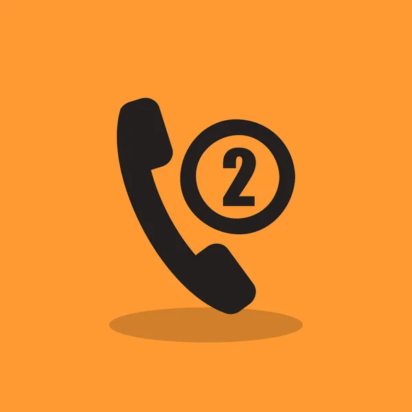 Telefonschlauch mit zwei fehlenden Anrufen — Stockvektor