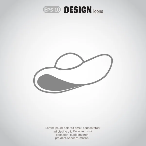 Icône web chapeau de Ladie — Image vectorielle