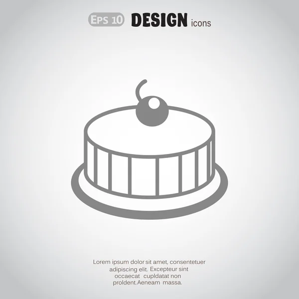 Icône web Cupcake — Image vectorielle