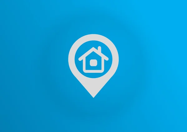 House location pointer simple icon — Stock Vector