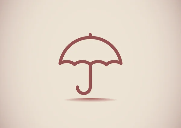 簡単な概要傘の web アイコン — ストックベクタ