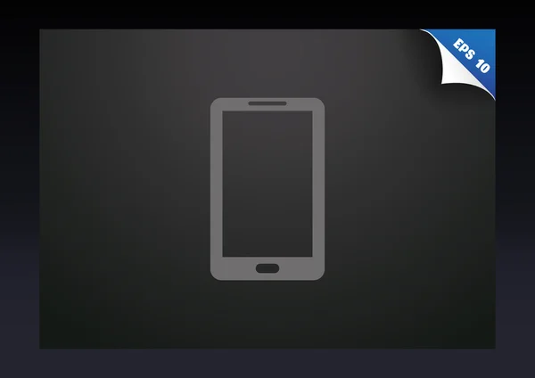 Teléfono inteligente simple con pantalla en blanco — Vector de stock