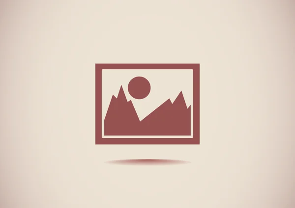 Landschap beelden web pictogram — Stockvector