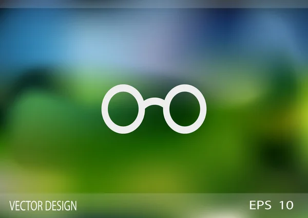 Retro kerek szemüveg ikon — Stock Vector
