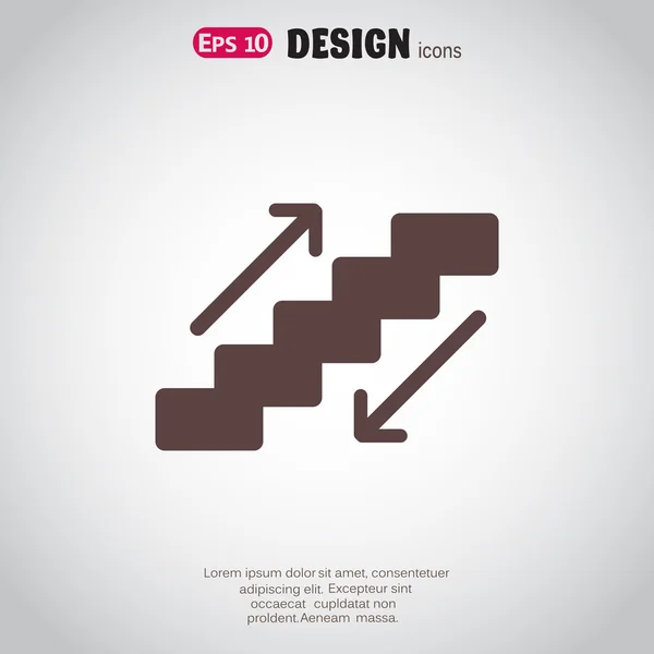 Escalier, icône web — Image vectorielle