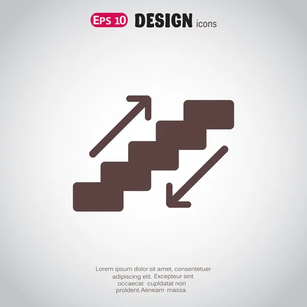 Escalera, icono web — Vector de stock