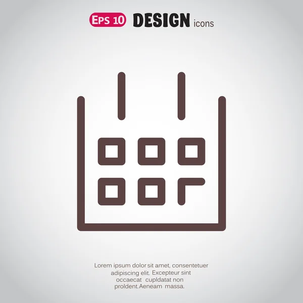 Pictogram van de kalender van het web — Stockvector