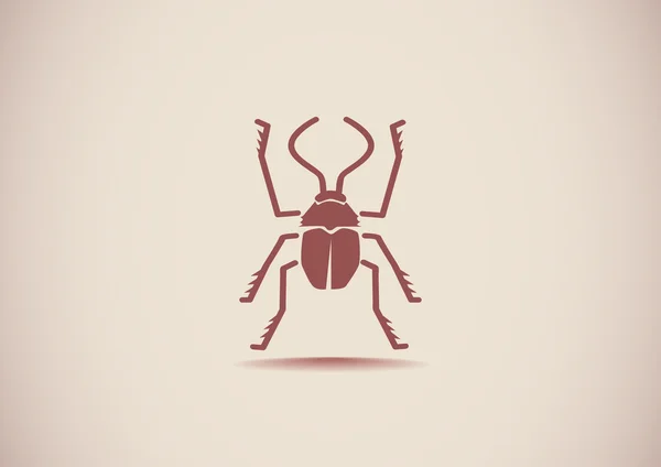 Bugg symbol med disposition beetle — Stock vektor