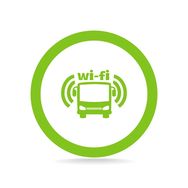 Wi-fi im Busschild — Stockvektor
