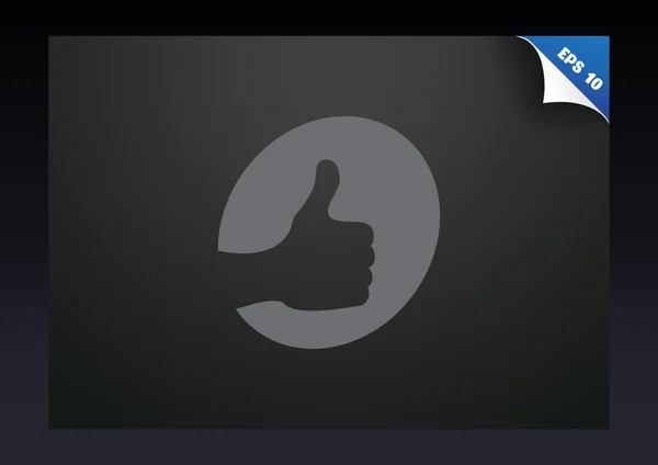 Pulgar encima del icono web — Archivo Imágenes Vectoriales