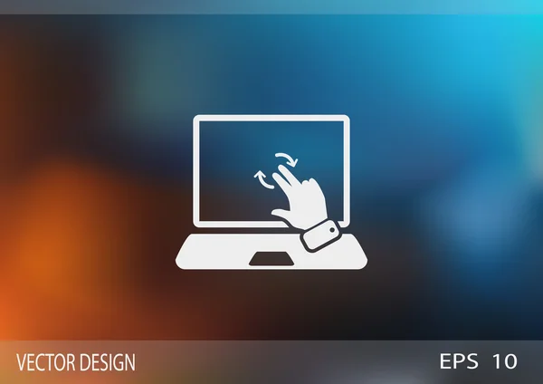 Dokunmatik işlemi, web simgesi — Stok Vektör