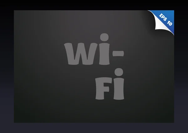 Wi-Fi felirat hullámok ikonnal — Stock Vector