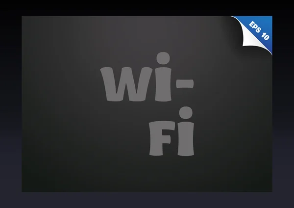 Wi-Fi yazıt dalgalar simgesiyle — Stok Vektör