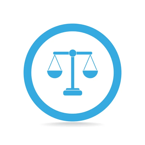 Scales of justice simple web icon, outline vector illustration — Stock Vector