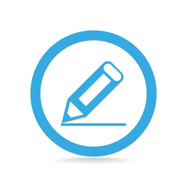 Dibujo lápiz simple icono web — Vector de stock