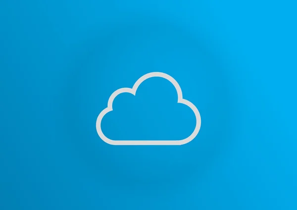 Egyszerű szerkezeti felhő pókháló ikon — Stock Vector
