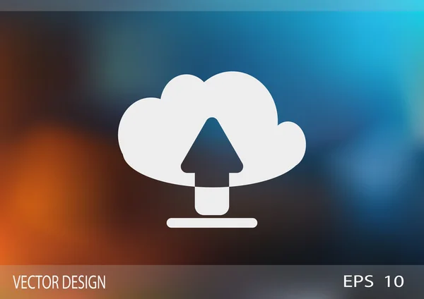 Téléchargement de fichier Cloud Icône — Image vectorielle