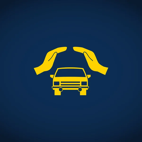 Icono web de seguro de coche — Vector de stock