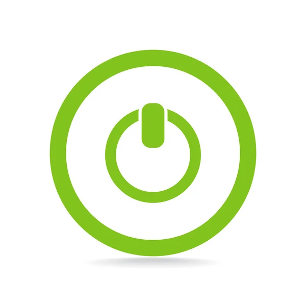 Botón de encendido icono web simple — Vector de stock