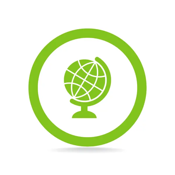 Globo simple icono web — Vector de stock