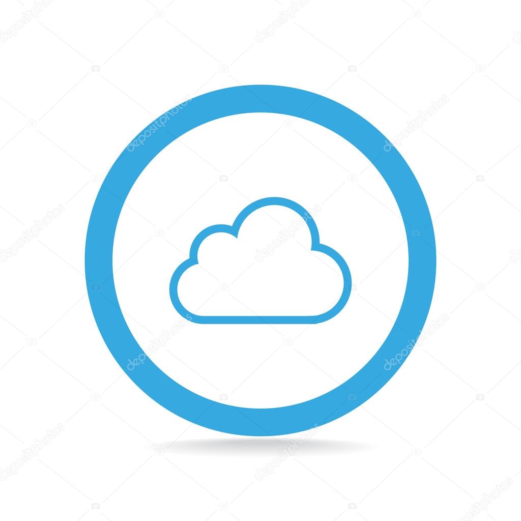 Simple outline cloud web icon