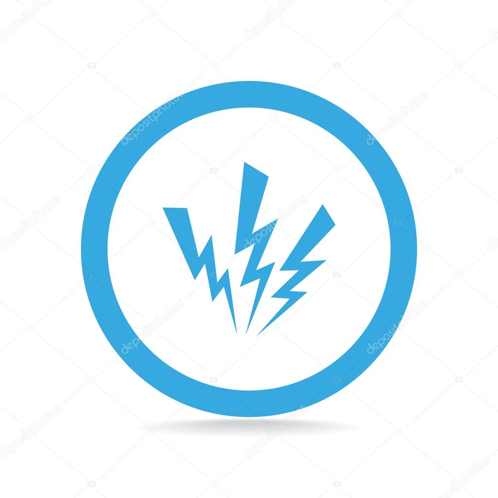 Three lightnings web icon