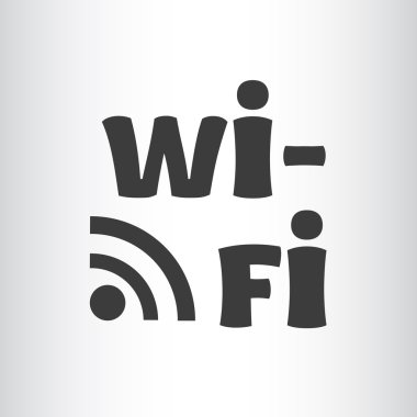 Wi-Fi yazıt dalgalar simgesiyle