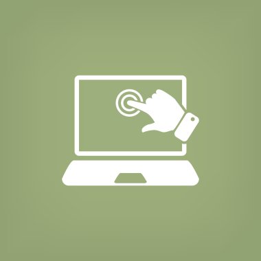 Dokunmatik ekranda dizüstü web simgesi