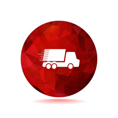 Hızlı teslimat kavramı üzerinde basit kamyon