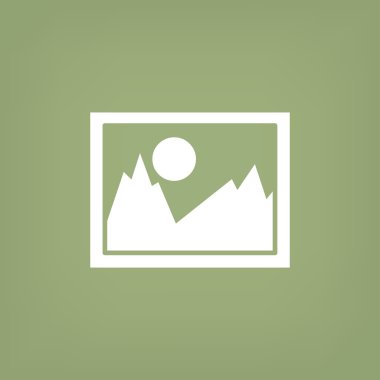 Manzara resimleri web simgesi, basit vektör çizim