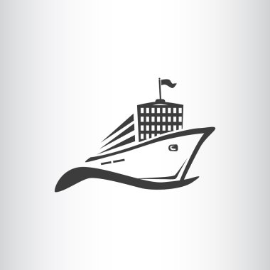 Dalga web simgesi üzerinde gemi