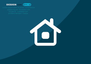 Ev basit web simgesi, vektör çizim