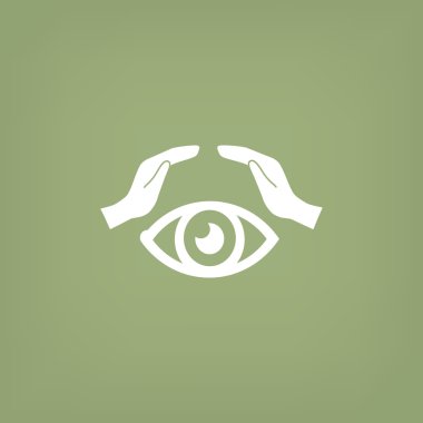 İnsan göz ve ellerini web simgesi