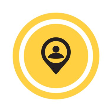 İnsan konum işaretçisi basit simgesine