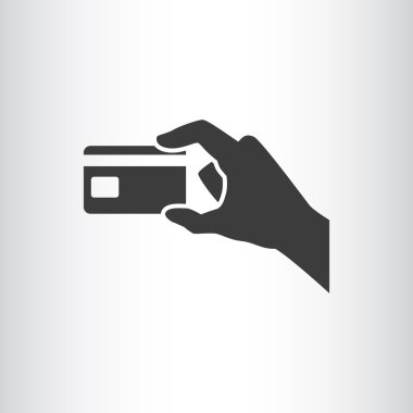 plastik kart el, web simgesi