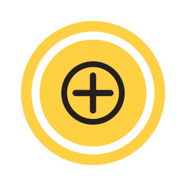 Basit artı simgesi web simgesi, anahat vektör çizim