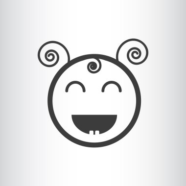 Mutlu bir çocuk yüzü doodle