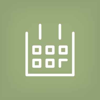 Takvim basit web simgesi yaprak