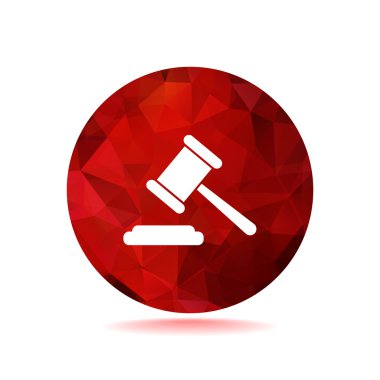 Açık artırma çekiç basit web simgesi