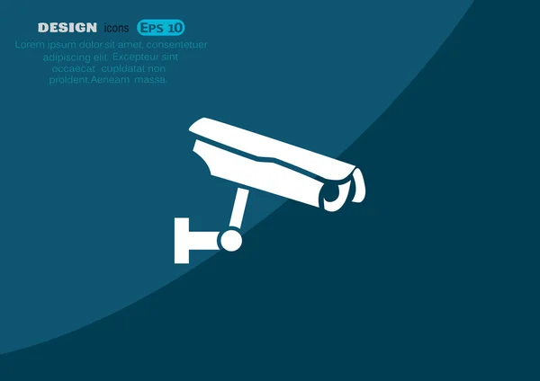 Surveillance camera simple icon — Stock Vector