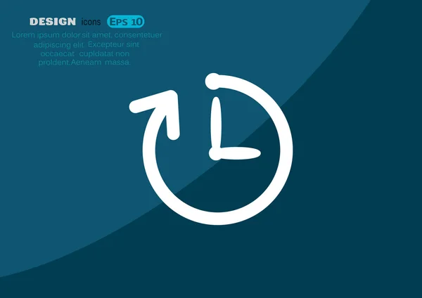 Reloj simple con flecha redondeada — Archivo Imágenes Vectoriales