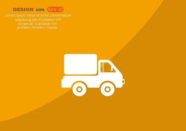 Camión simple icono web — Archivo Imágenes Vectoriales