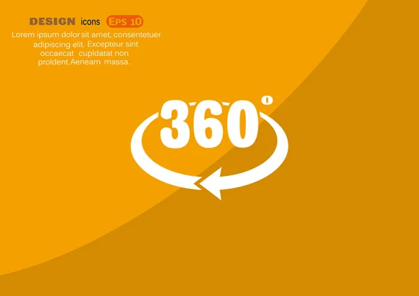 360 derece simgesi — Stok Vektör