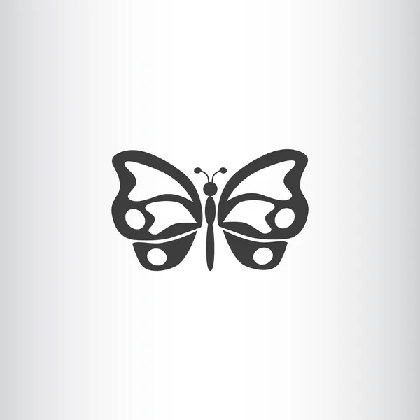 Ikona webové jednoduché motýl, obrys vektorové ilustrace — Stockový vektor
