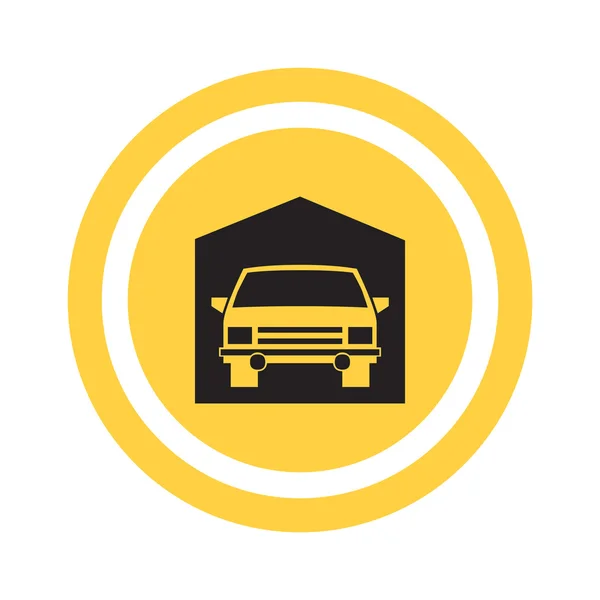 Coche Garaje, icono web — Vector de stock