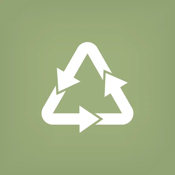 Symbole de recyclage des déchets avec des flèches — Image vectorielle