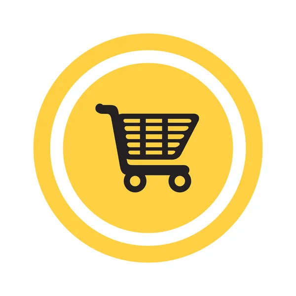 Carrito de compras icono web simple — Vector de stock