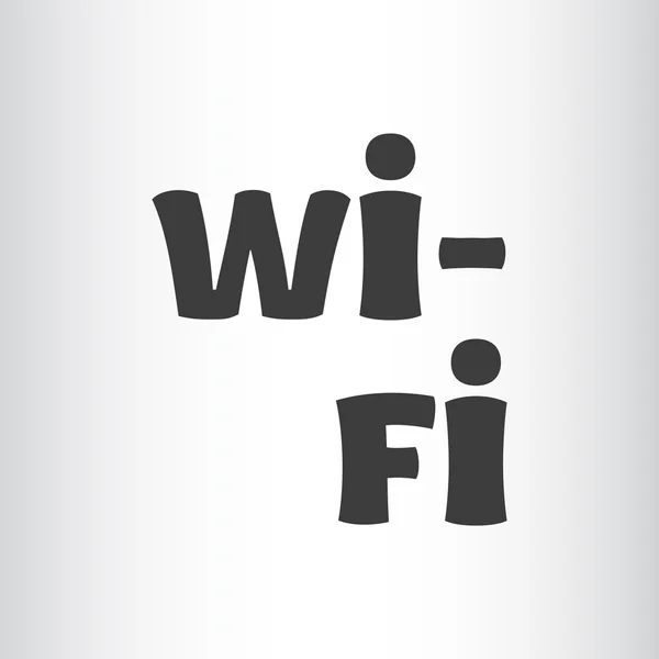 Wi-Fi inskription ikonen — Stock vektor